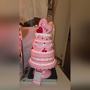 Pink Heart Cake Decoration